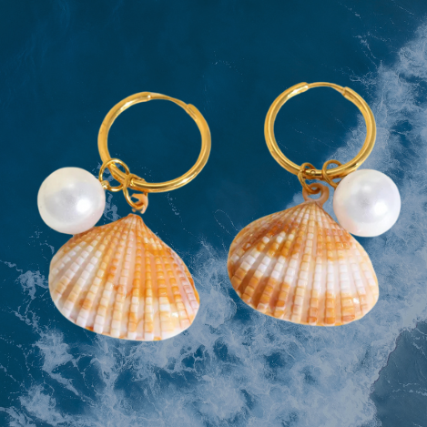 Boucles Coquillages Tropik Acier