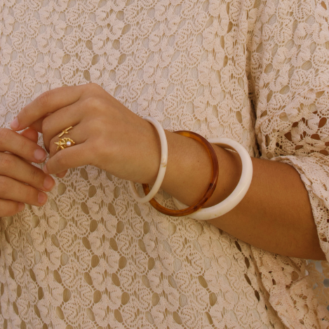 Bracelets Sable & Nacre Tropik Acier
