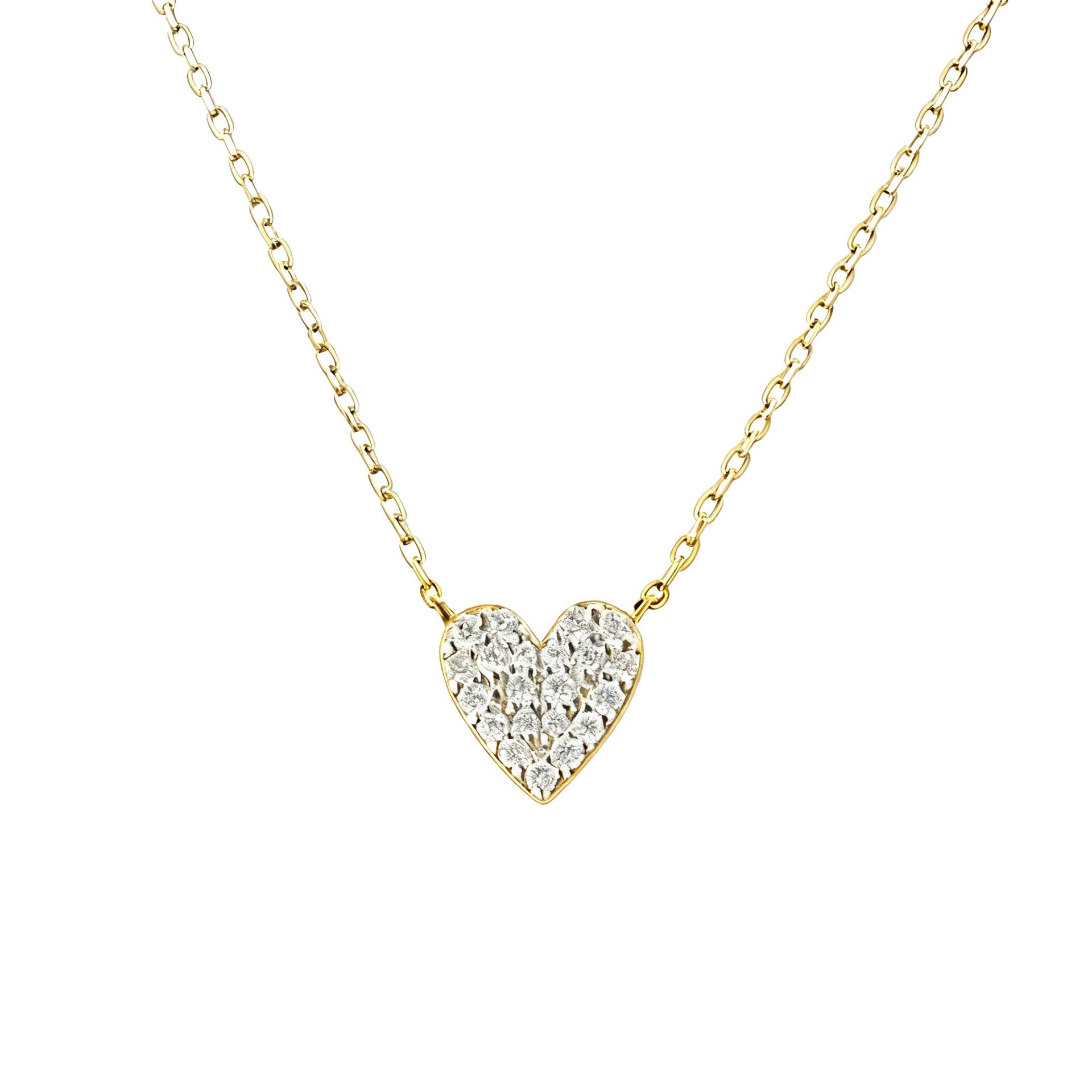 Collier Cœur Éclat Tropik Acier