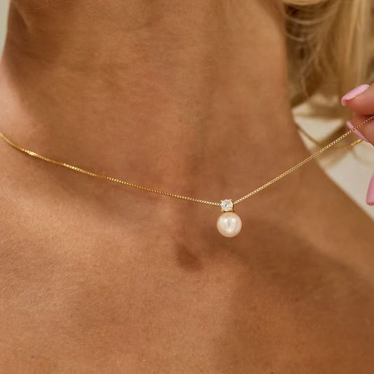 Collier Perle nacrée Tropik Acier